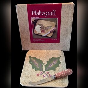 Pfaltzgraff Holiday Spice Cheese tray set
